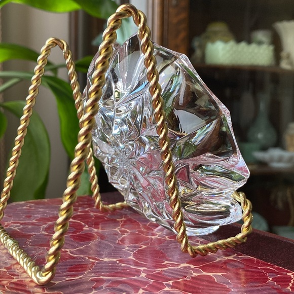 Vintage Crystal European Cut Glass Ashtray MCM - Picture 5 of 9